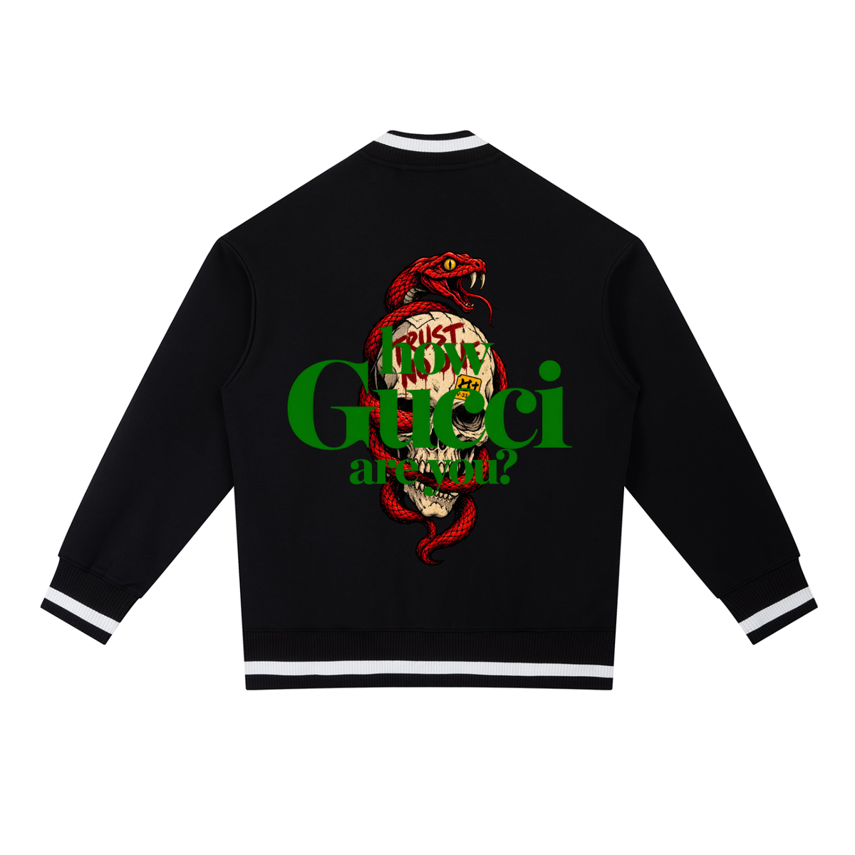 Contrast Piping Zip Bomber Jacket