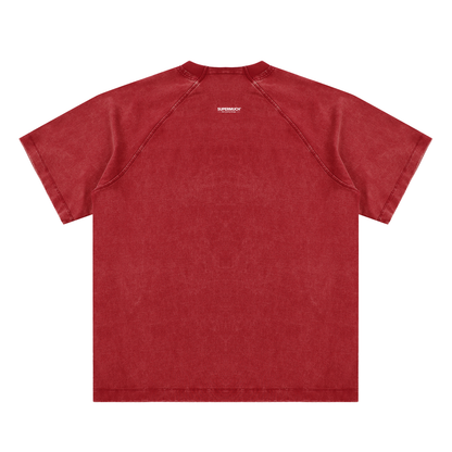 Vintage Washed Raglan Cotton T-Shirt