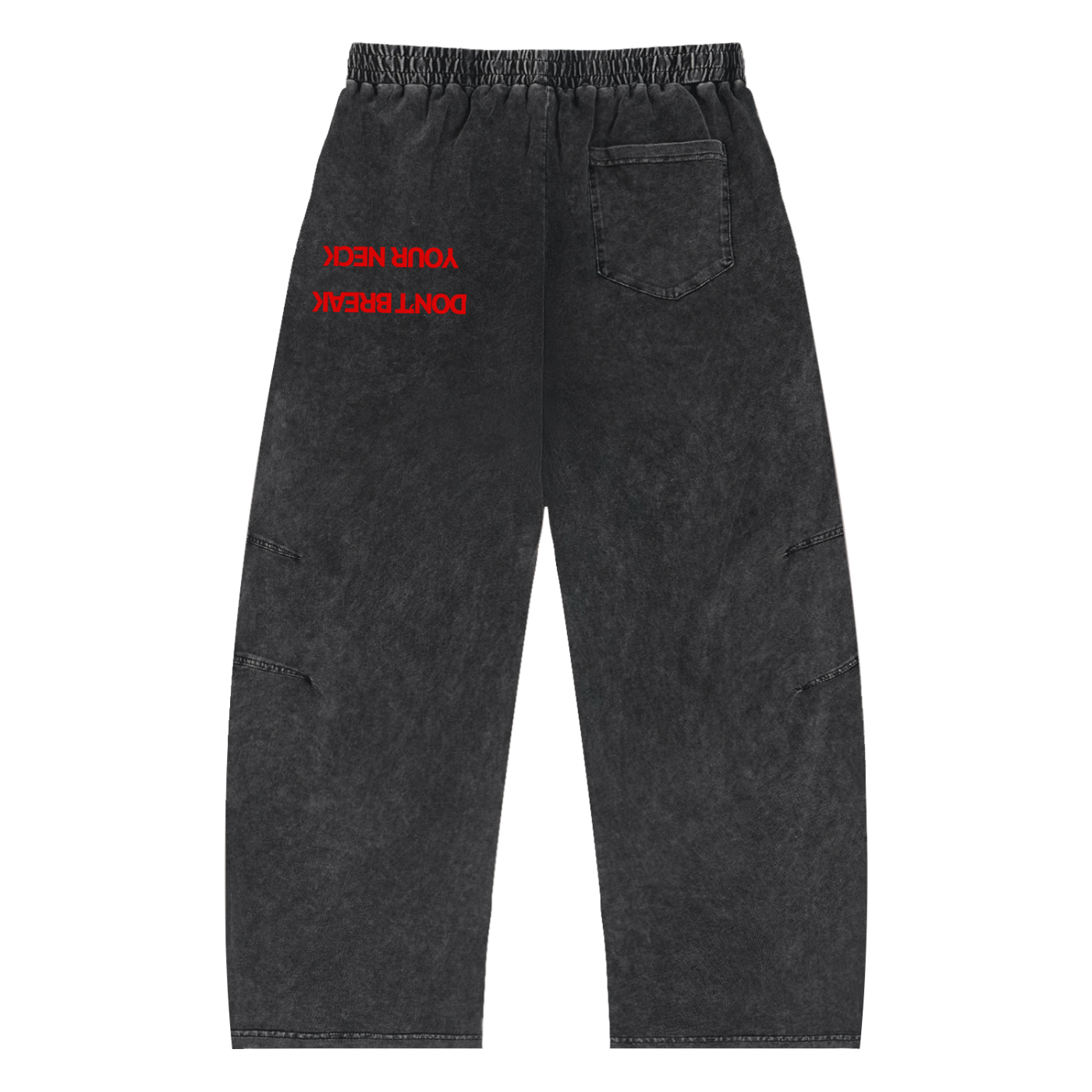 Snow Wash Drawstring Cotton Pants