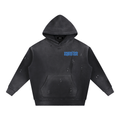 Vintage Washed Frayed Fleece Hoodie