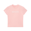 Pink t-shirt with 'I wear this T-shirt on Monday' text 