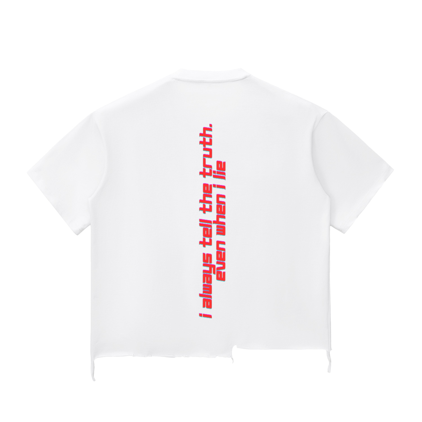 Angry Young Man Snow Wash Raw-Hem Boxy T-shirt