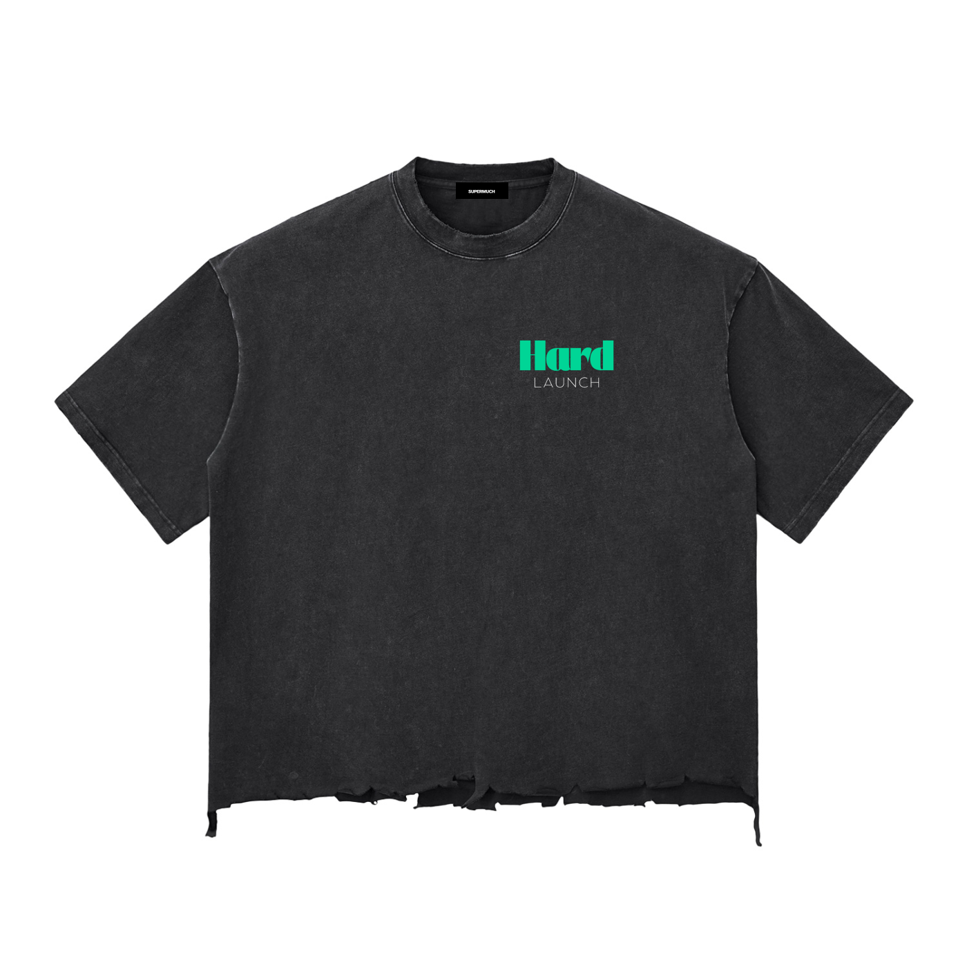 Snow Wash Raw-Hem Boxy T-shirt