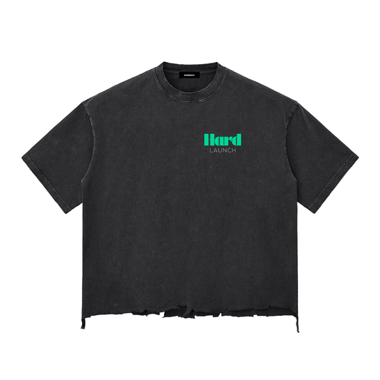 Snow Wash Raw-Hem Boxy T-shirt
