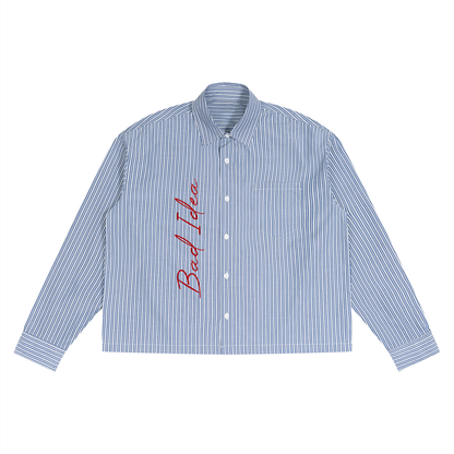 Unisex Boxy Striped Shirt