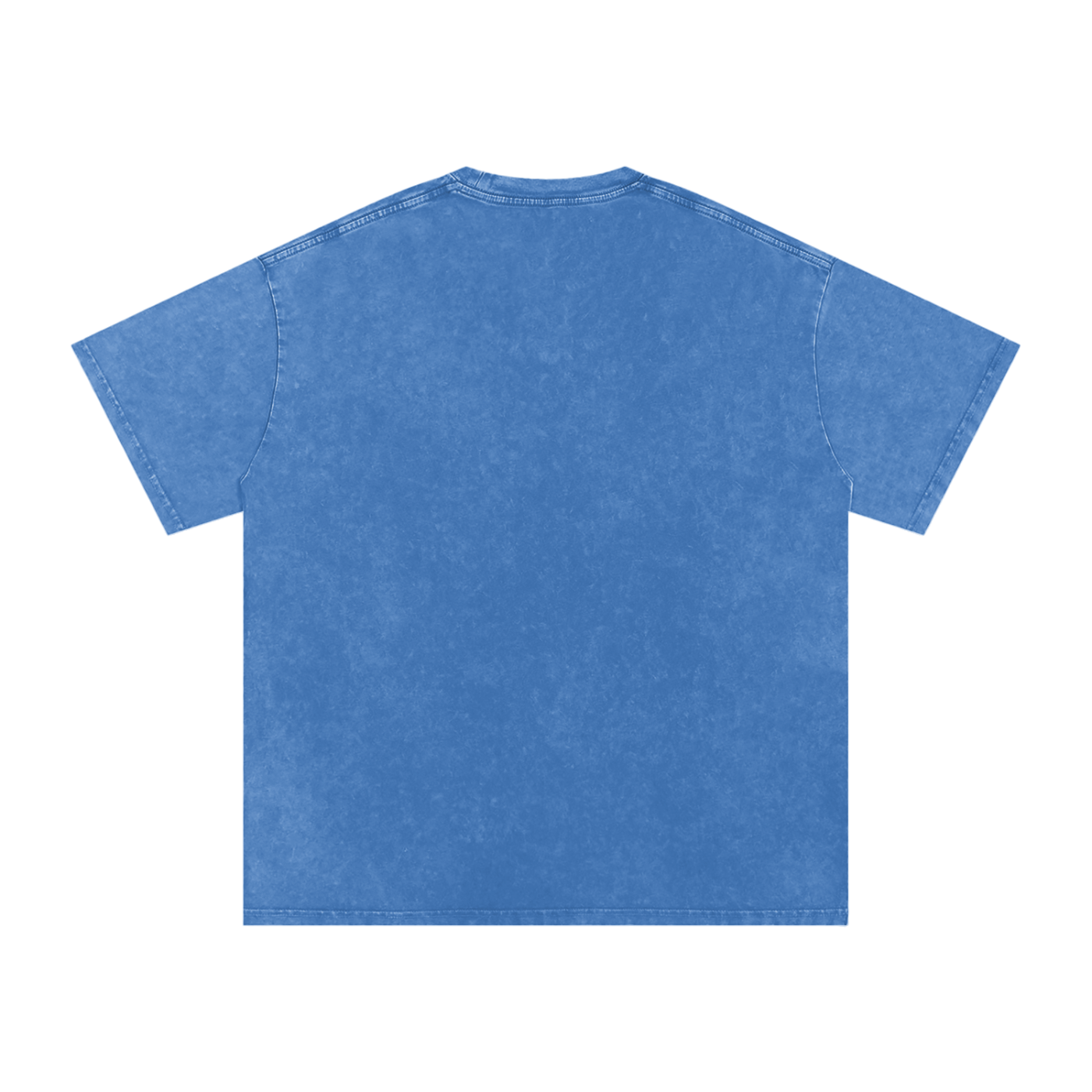 Electric Blue Snow Washed Oversized Cotton T-Shirt