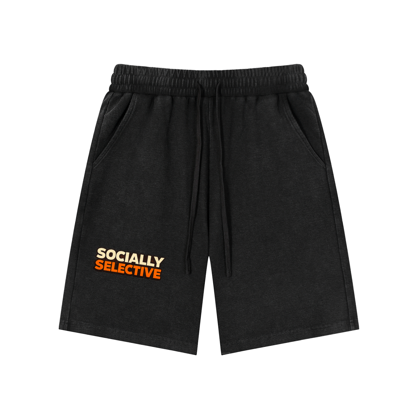 Socially Selective Mineral Wash Waffle Knit Shorts