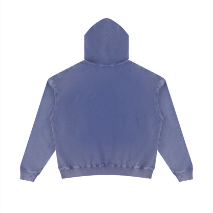 Unisex Mineral Wash Distressed Hoodie