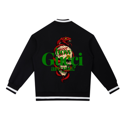 Contrast Piping Zip Bomber Jacket