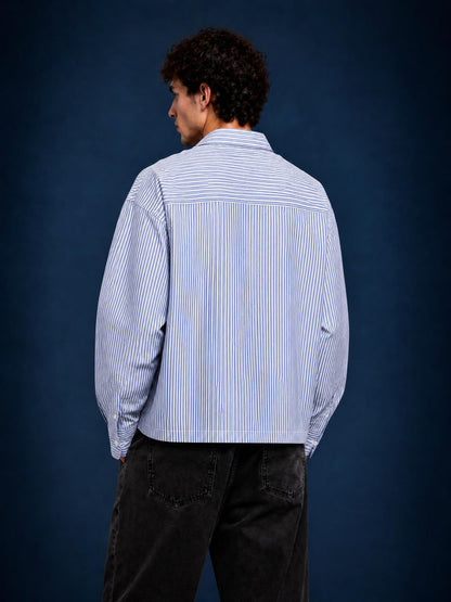 Unisex Boxy Striped Shirt